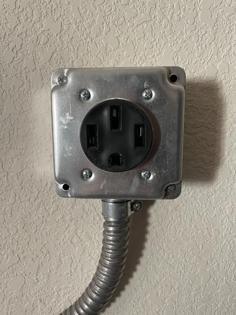 NEMA 14-50 outlet installed for Smart Home Electrical in Moraine